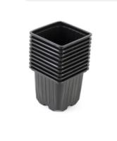 АРХ Горшок для рассады 0,4 л 9х9х8 см, черный 50 шт Благодатное земледелие